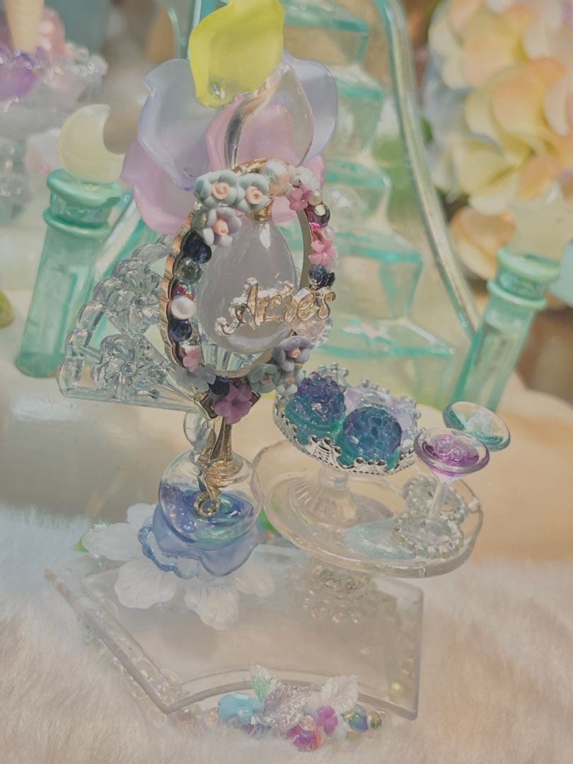 紫陽花デザートセットブルーライト