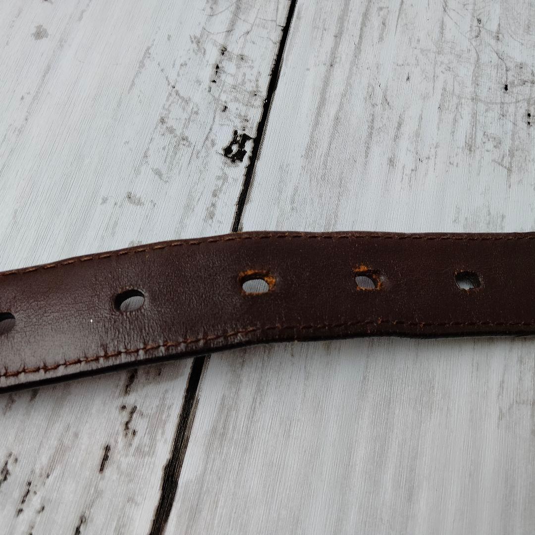 ブルネロクチネリ【クロコレザー】ベルト　ブラウン系　極上レザー　シルバー金具