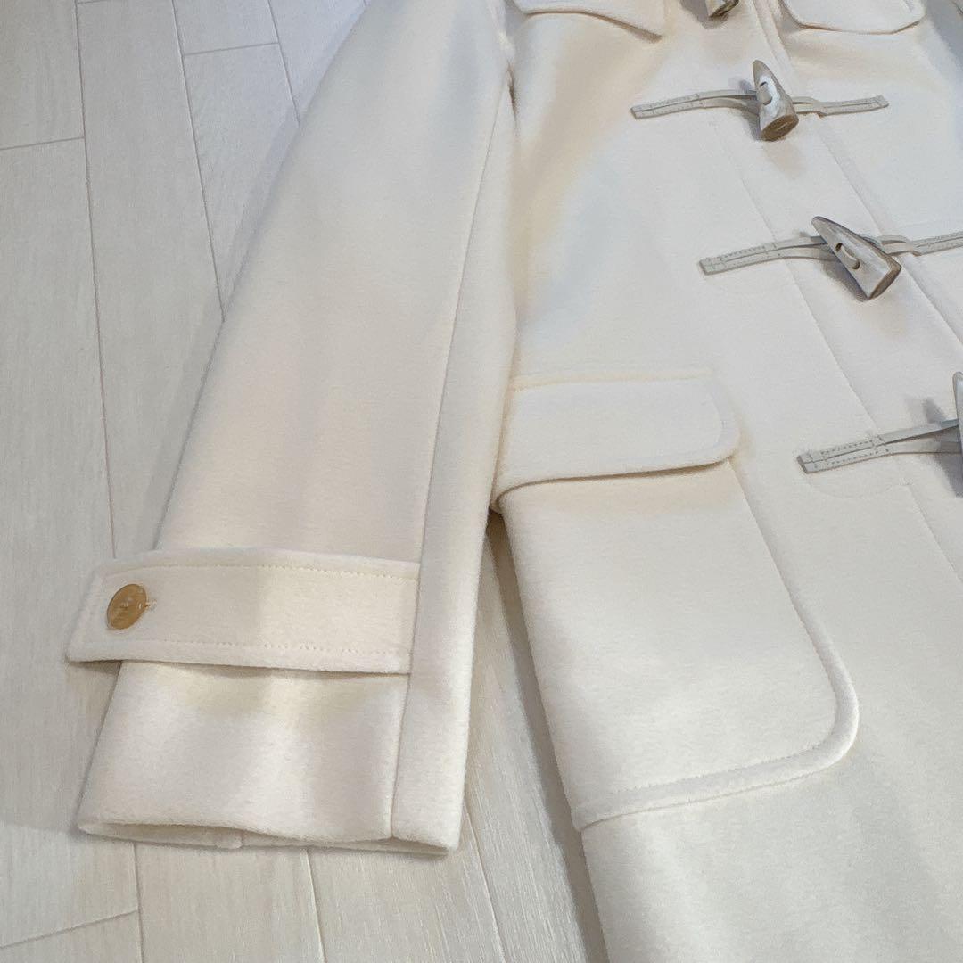 マッキントッシュロンドン ダッフルコート ロング丈 牛革 ホワイト系 38