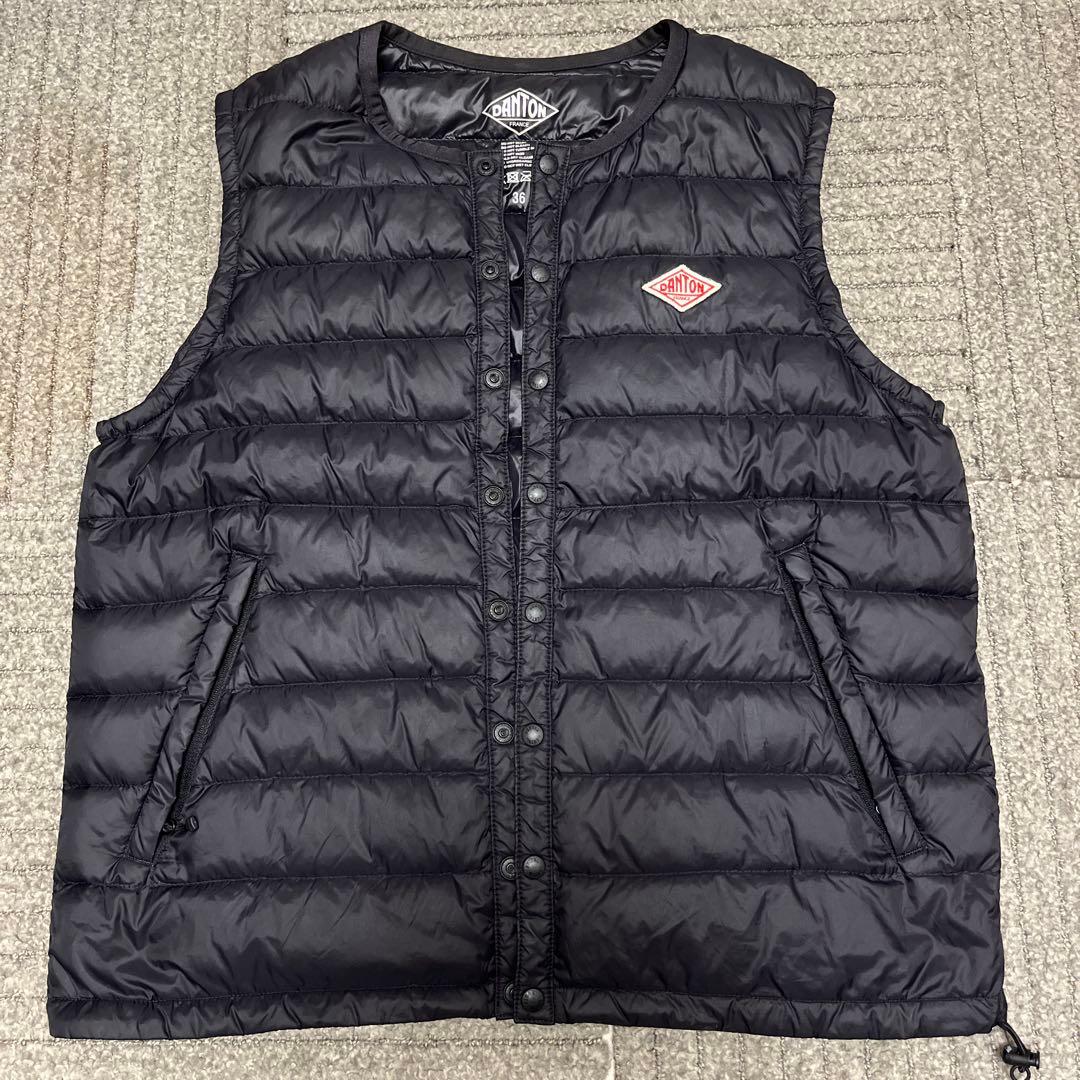 DANTON ダウンベスト サイズ36 黒