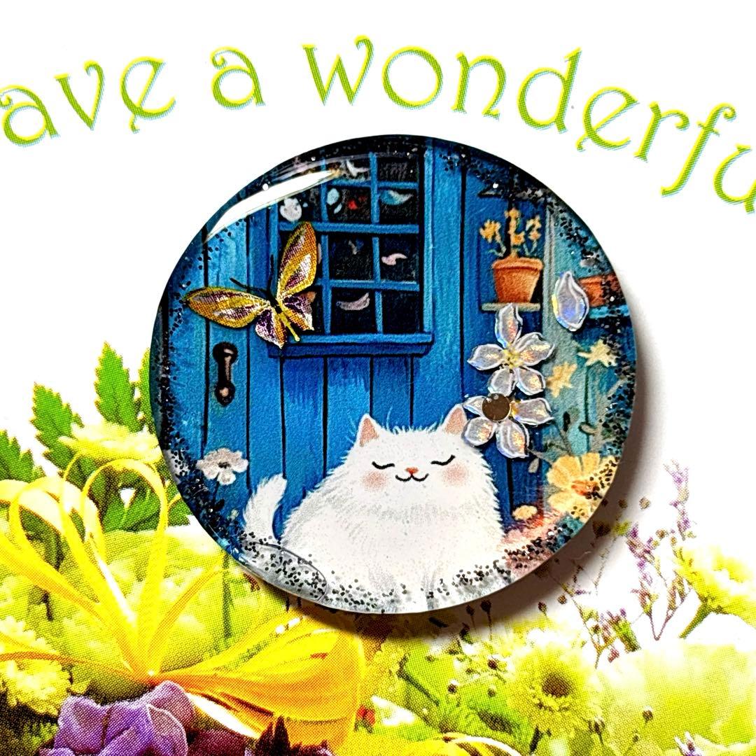 NO 452レジン　ヘアゴム　ブローチ　ハンドメイド　猫ちゃん