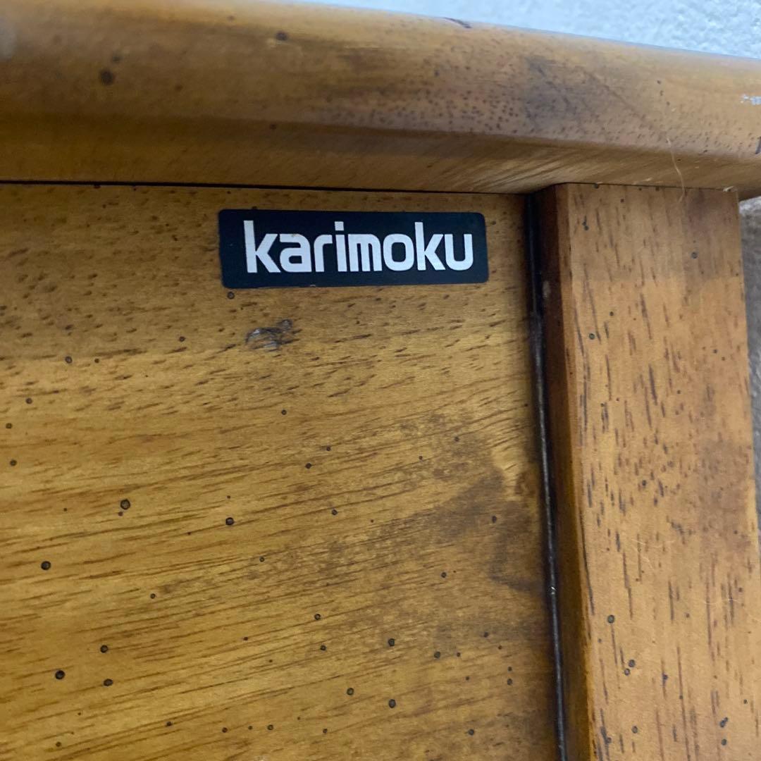 カリモク【電話台】 木製　アンティーク　花台 収納棚