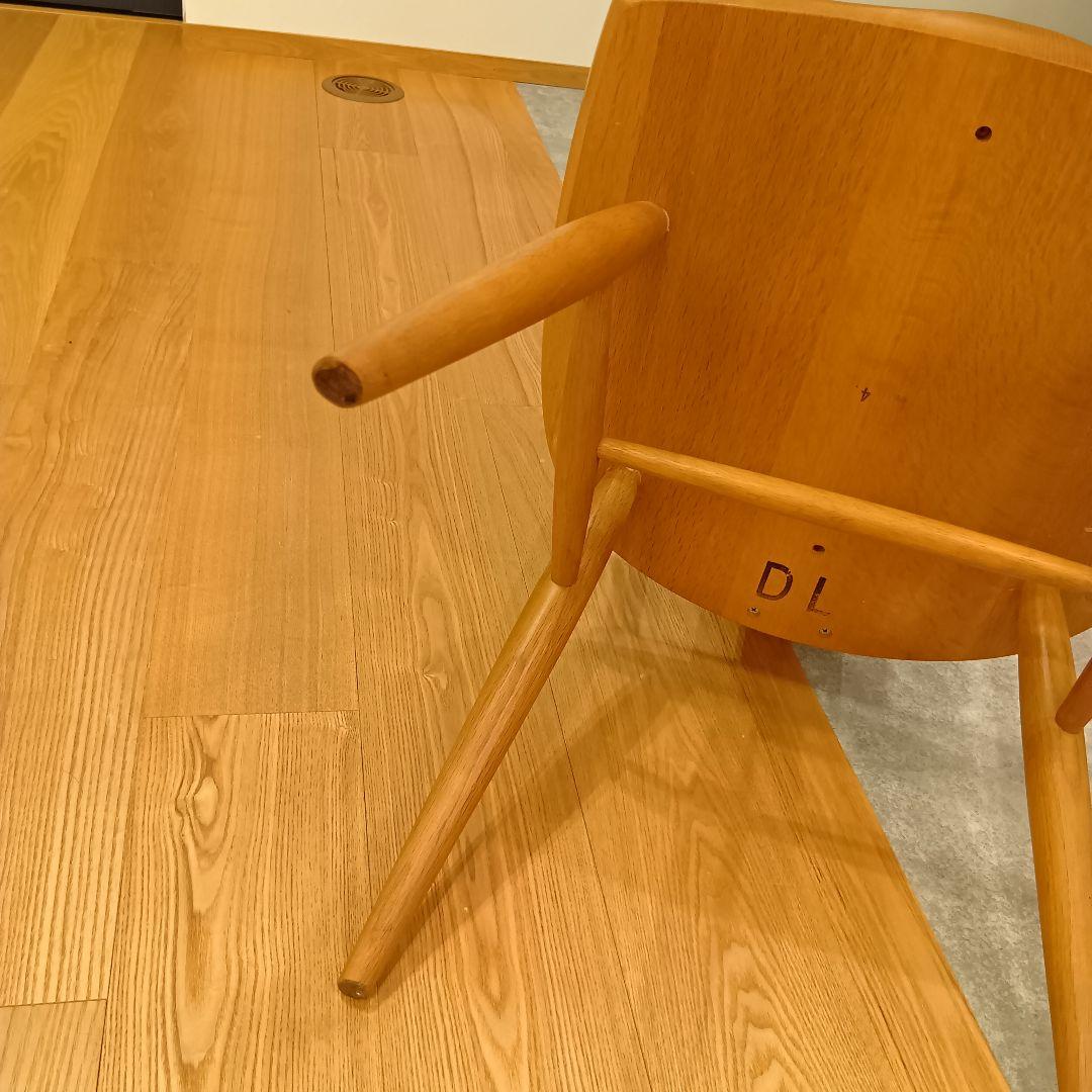 リカ！！柏木工　KASHIWA カウホーンチェア　LC11 楢無垢材