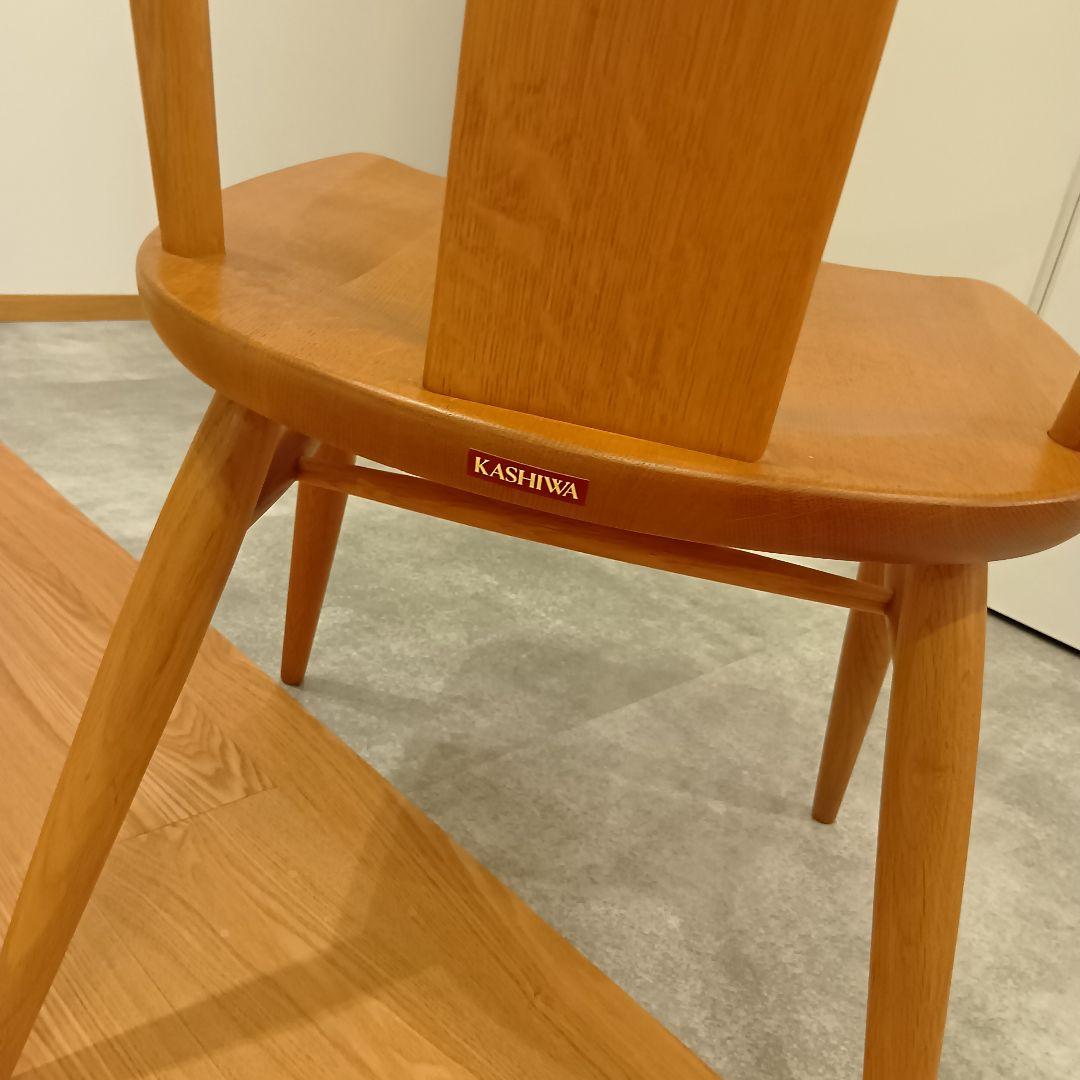 リカ！！柏木工　KASHIWA カウホーンチェア　LC11 楢無垢材