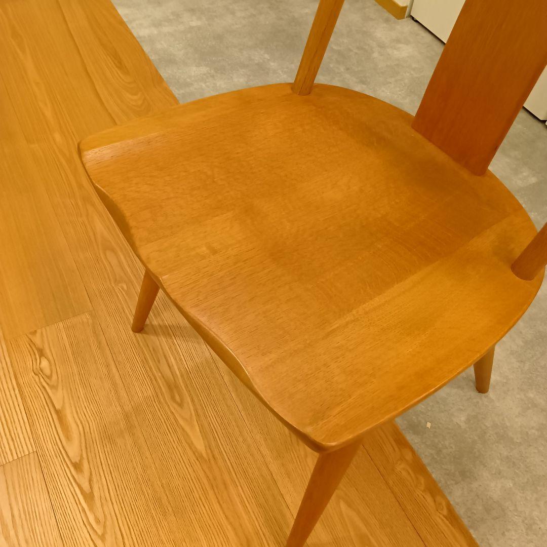 リカ！！柏木工　KASHIWA カウホーンチェア　LC11 楢無垢材