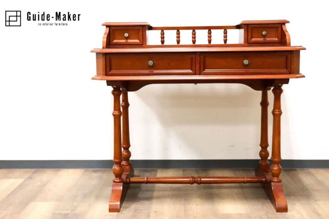 GMGN235○イタリア製 アンティーク コンソールデスク ライティングデスク