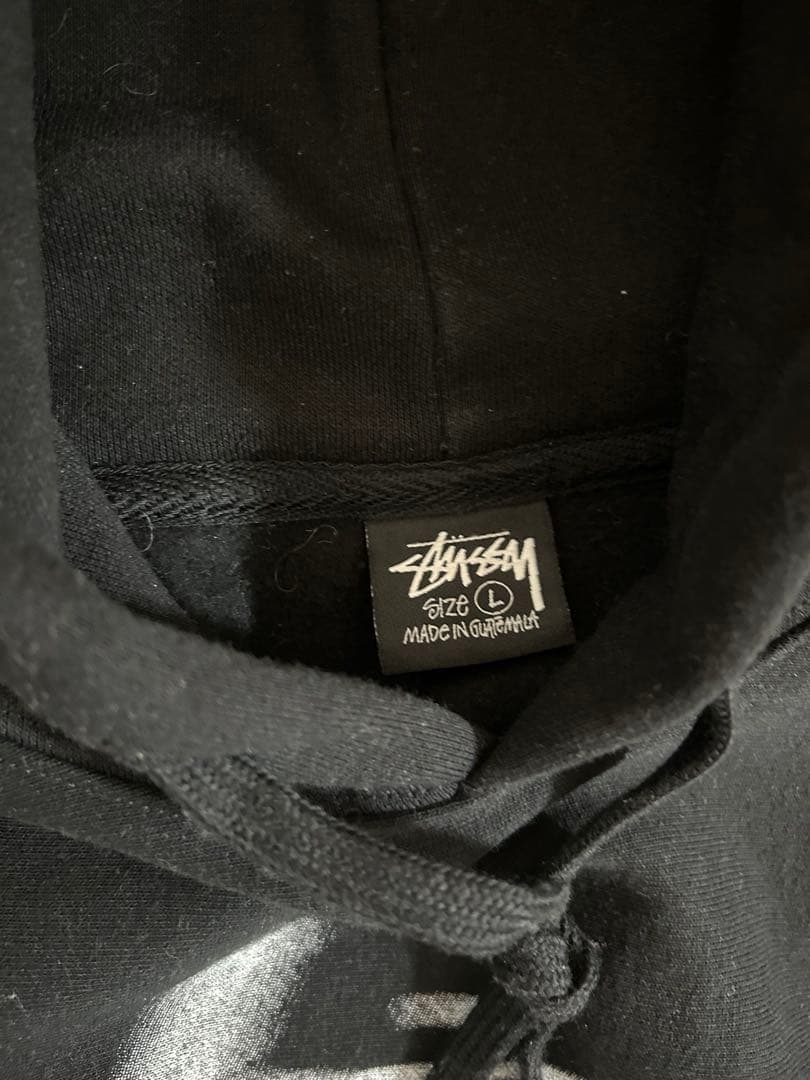 Stussy ブラック パーカー L