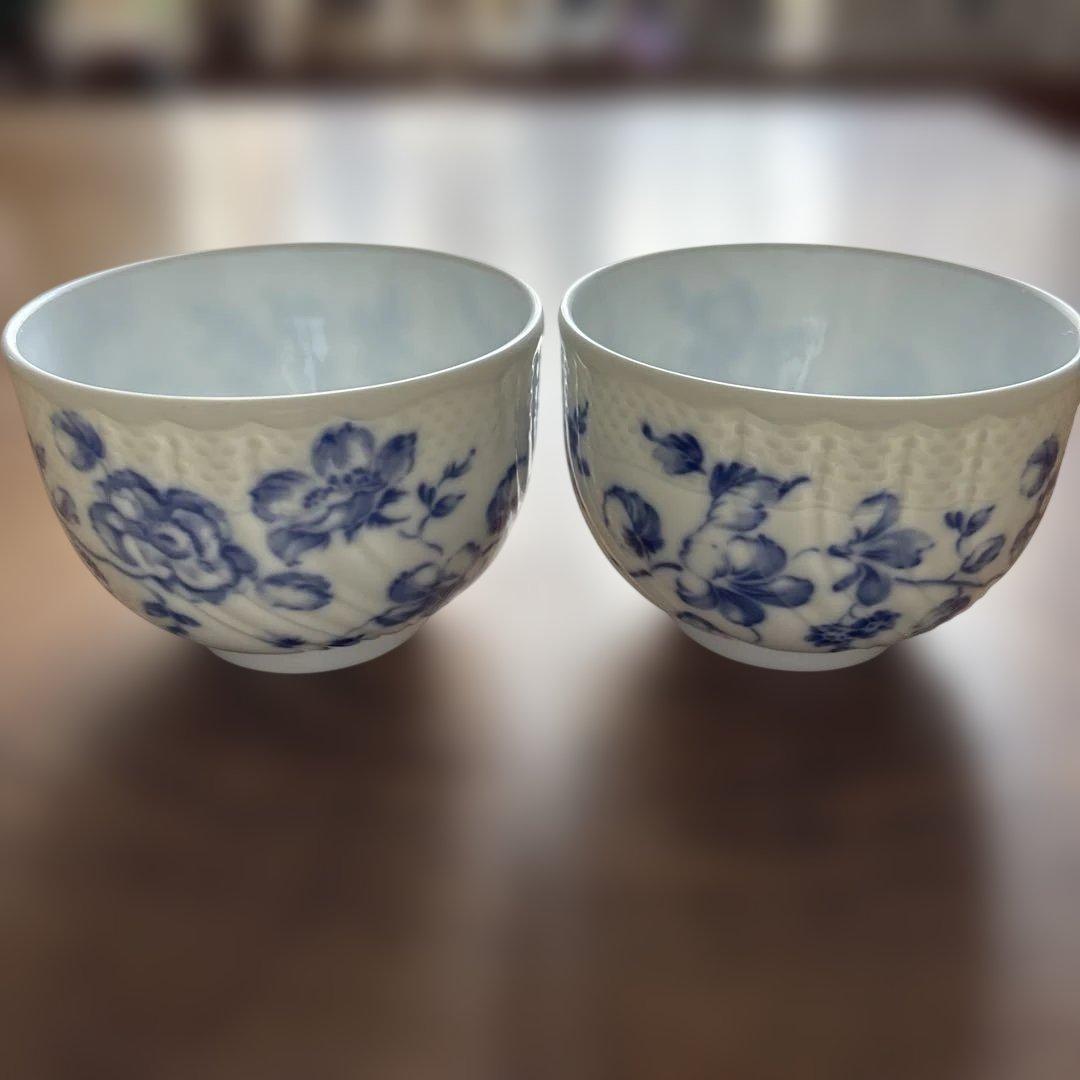 リチャードジノリ　ローズブルー　ペア湯呑