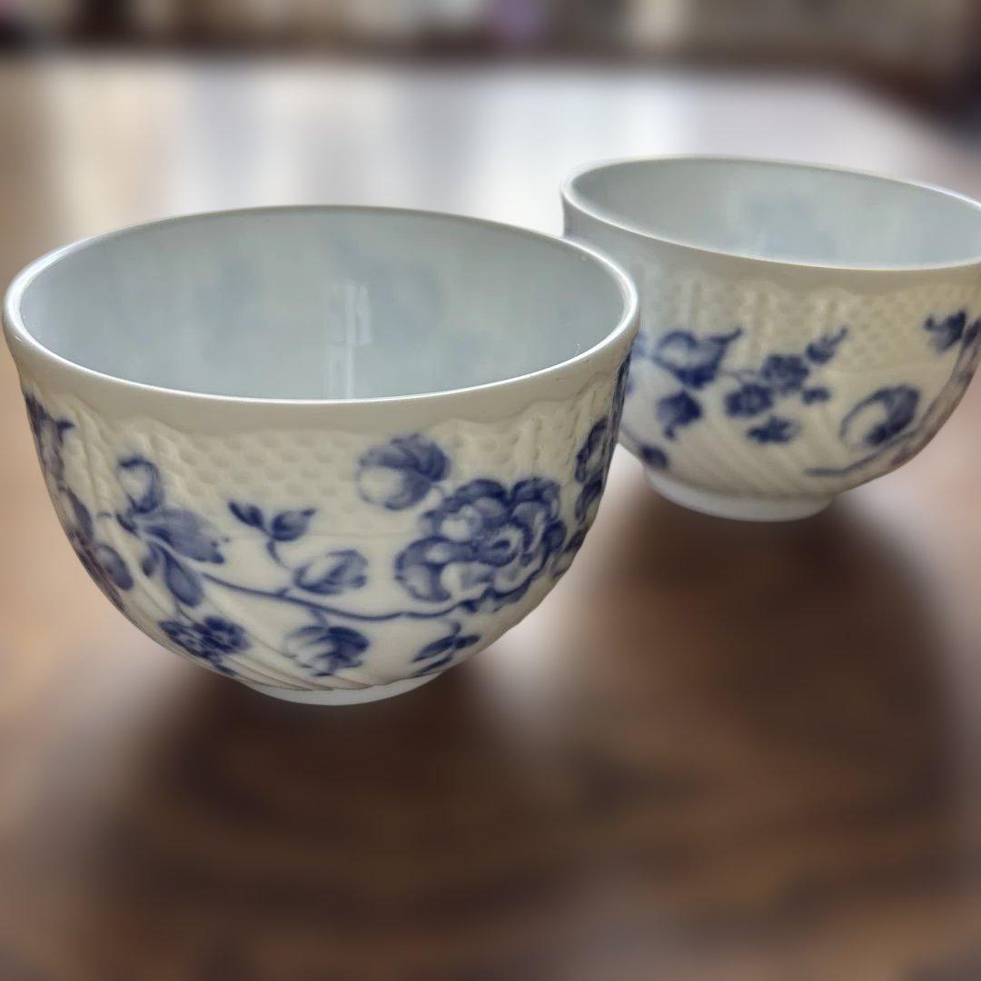 リチャードジノリ　ローズブルー　ペア湯呑