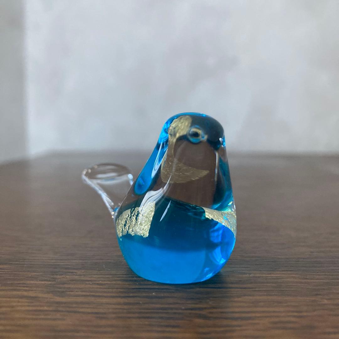 黄綬褒章 黒木国昭 グラスアート黒木 綾ガラス ガラス 小鳥 箸置き 6個セット