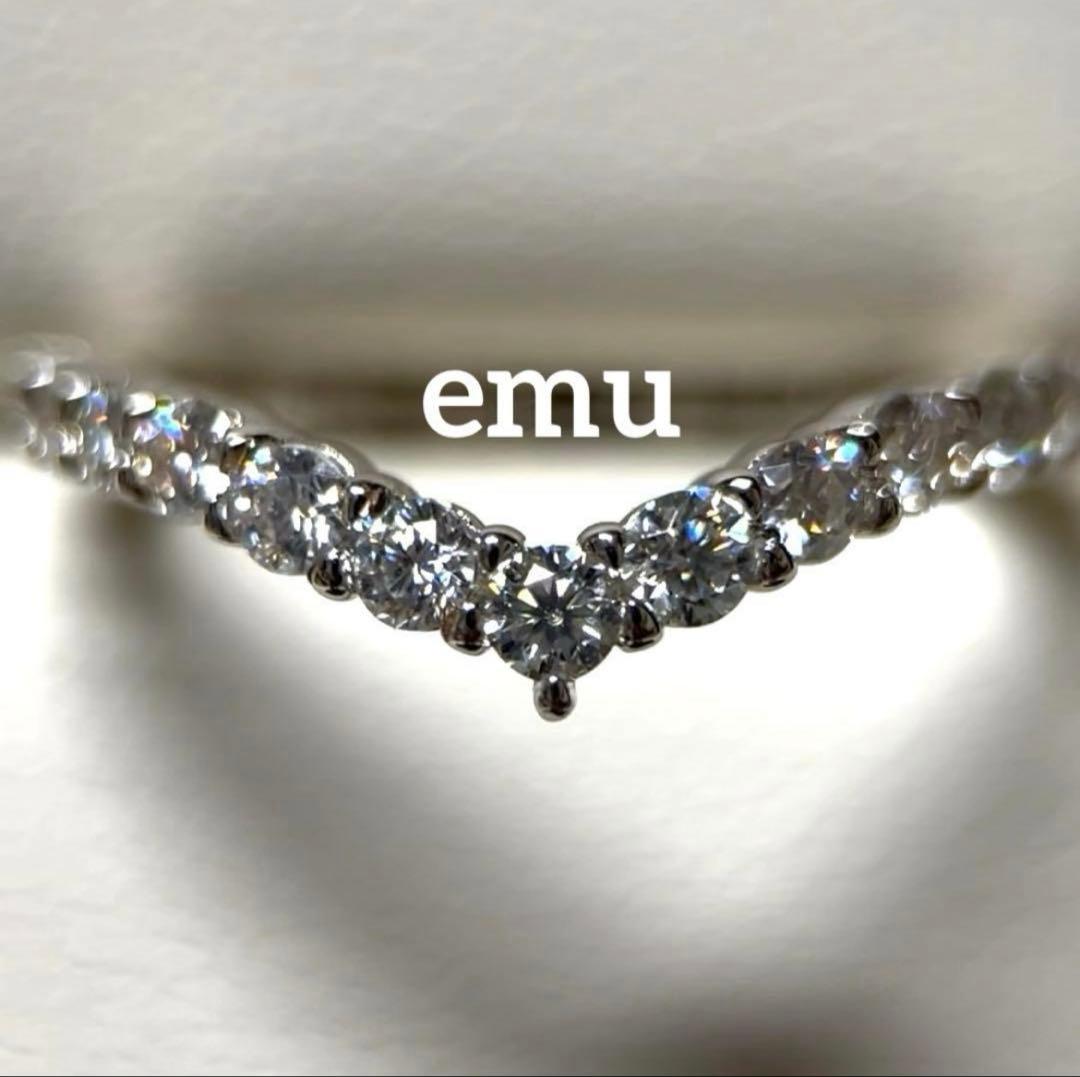 最高級モアサナイト / Ｖシェイプ パヴェ / フルエタニィリング