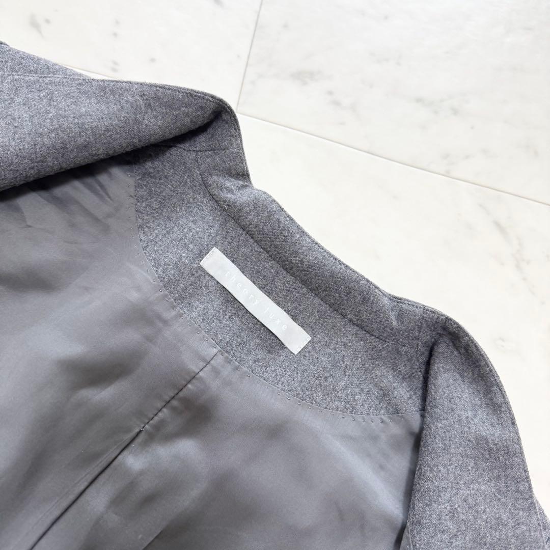 【theory luxe】セオリー パンツスーツ ワイドパンツ ノーカラー