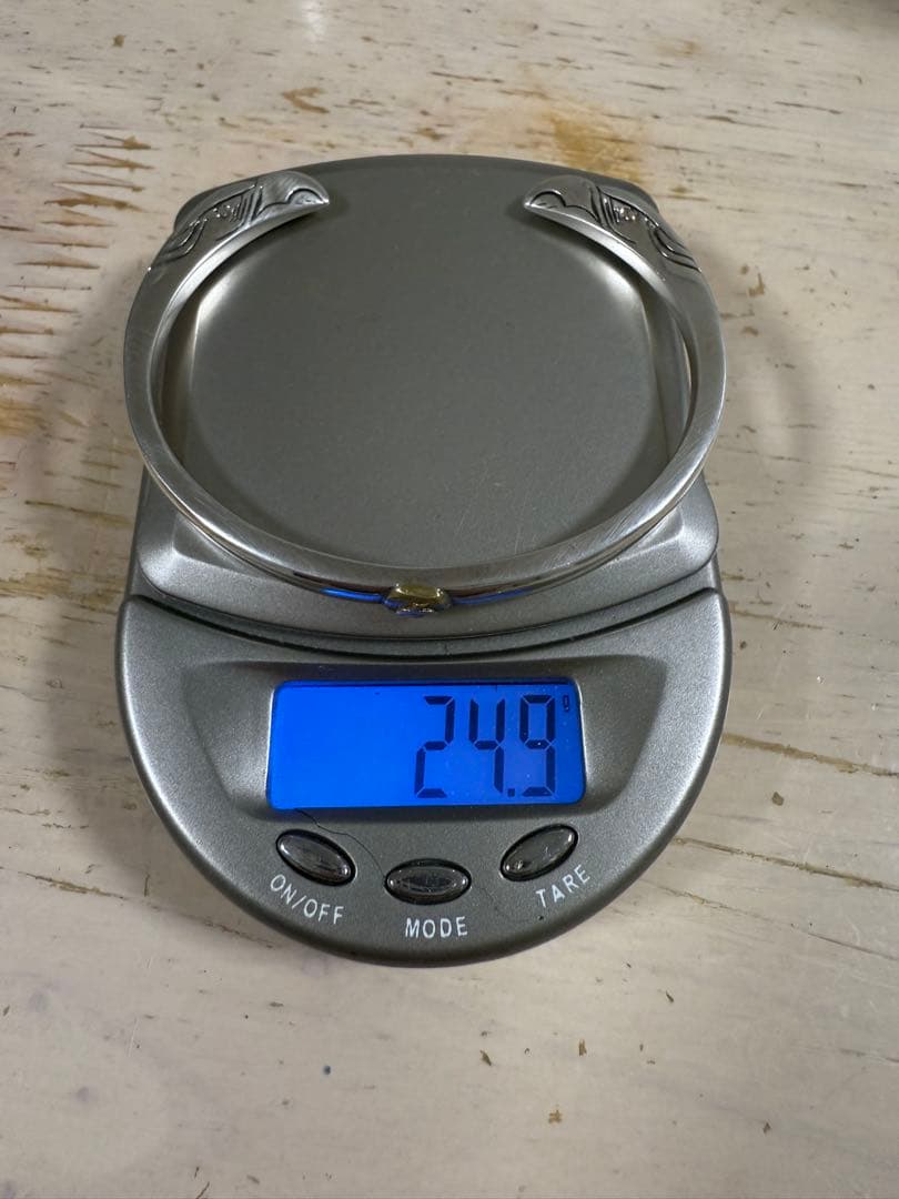 h*n様 シルバー925 イーグル顔 バングル ブレスレット 金メタル付き