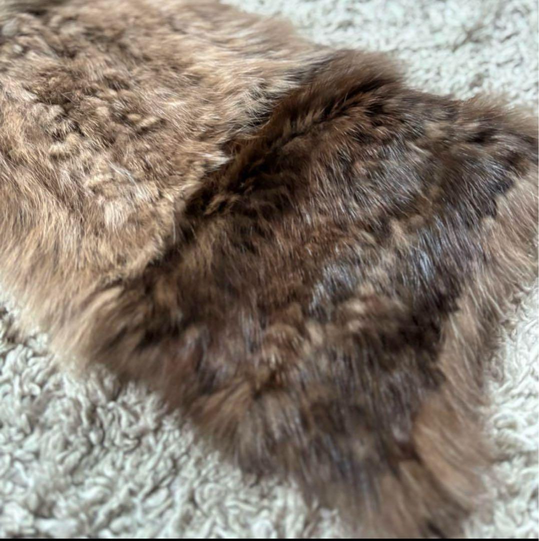 ロシアンセーブル グラデーションロングファーマフラー　セーブルファー