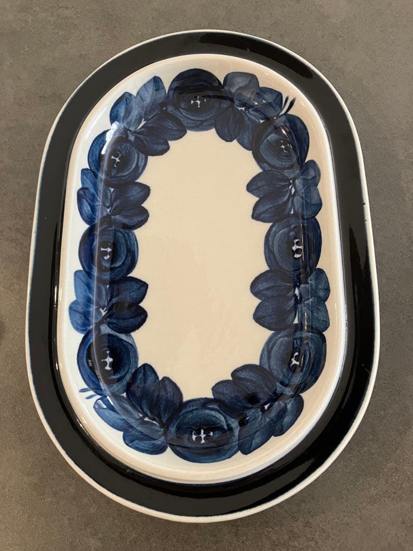 ARABIA アネモネ ヴィンテージ オーバル 大皿 36cm プレート