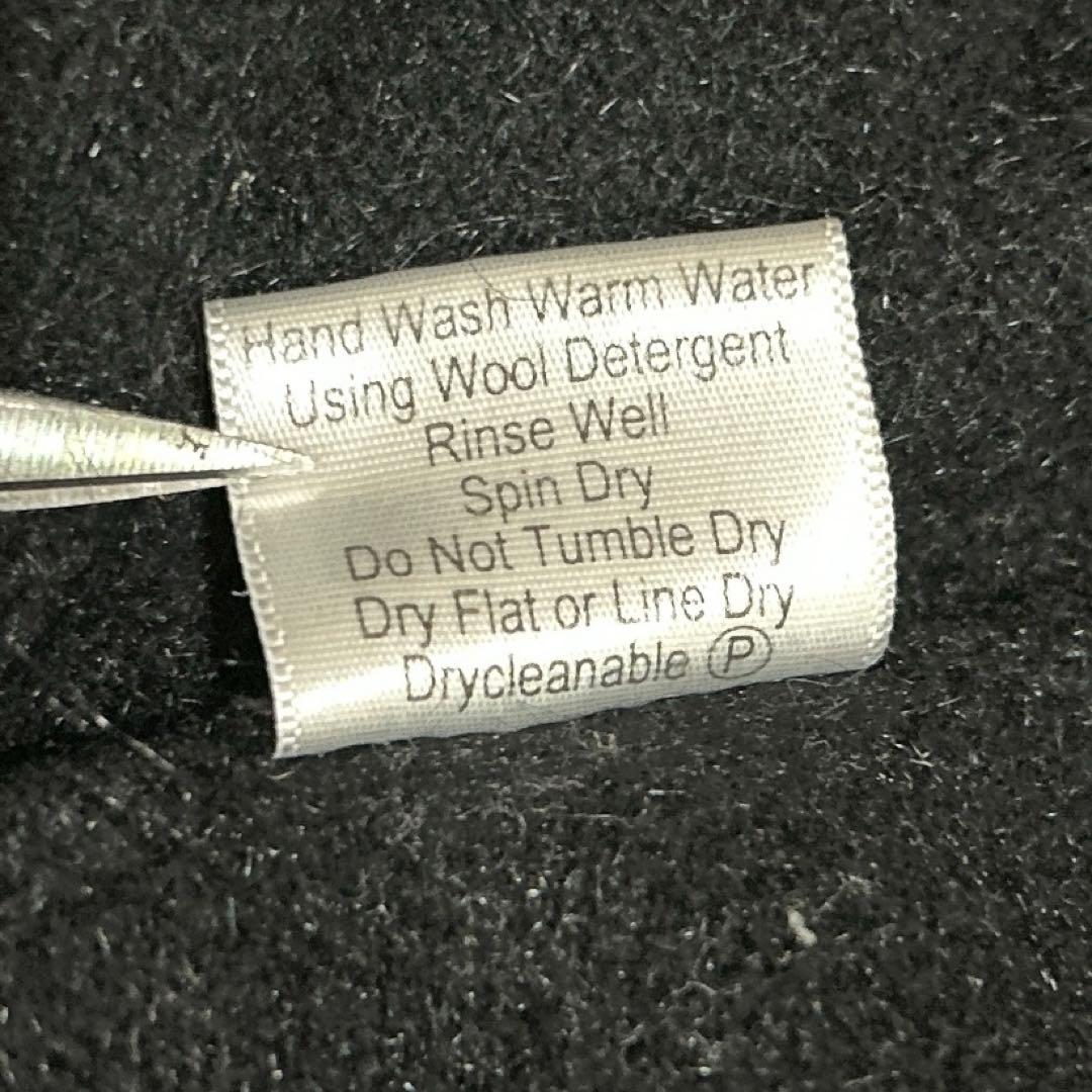 NZ製 ポッサム×メリノウール ニットジャンパー 黒 民族柄　軽量　XL