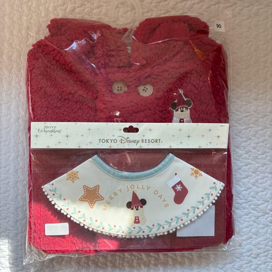 ディズニー クリスマス 2025 リルリンリン ベビーケープ　ポンチョ スタイ