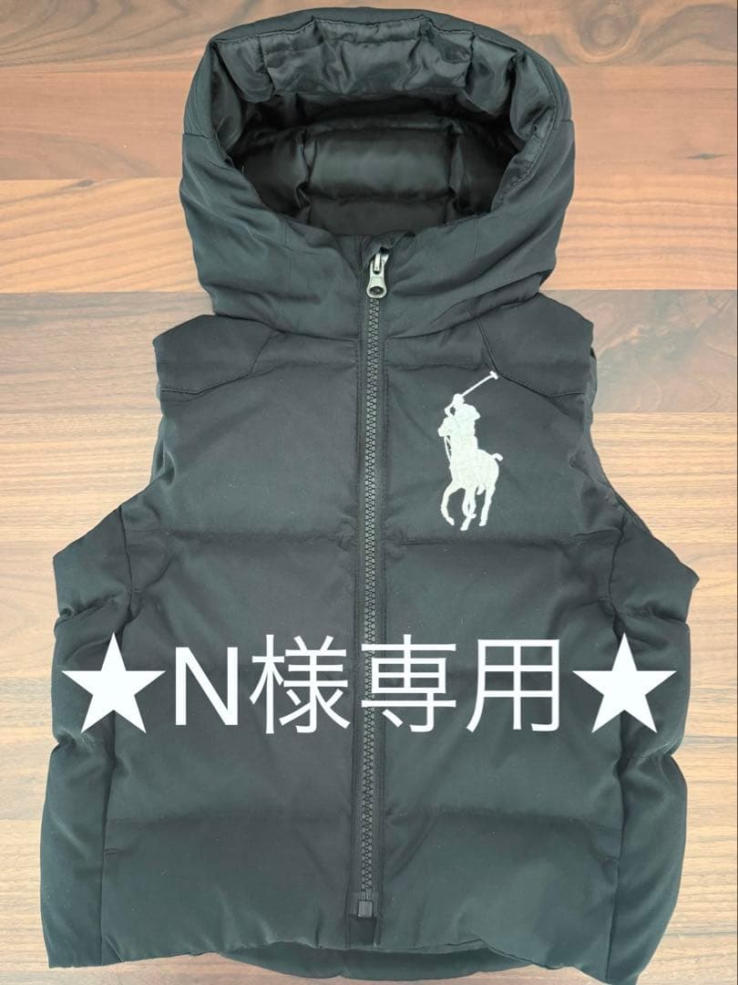 ★N★ Polo Ralph Lauren 黒 ダウンベスト 2T90cm