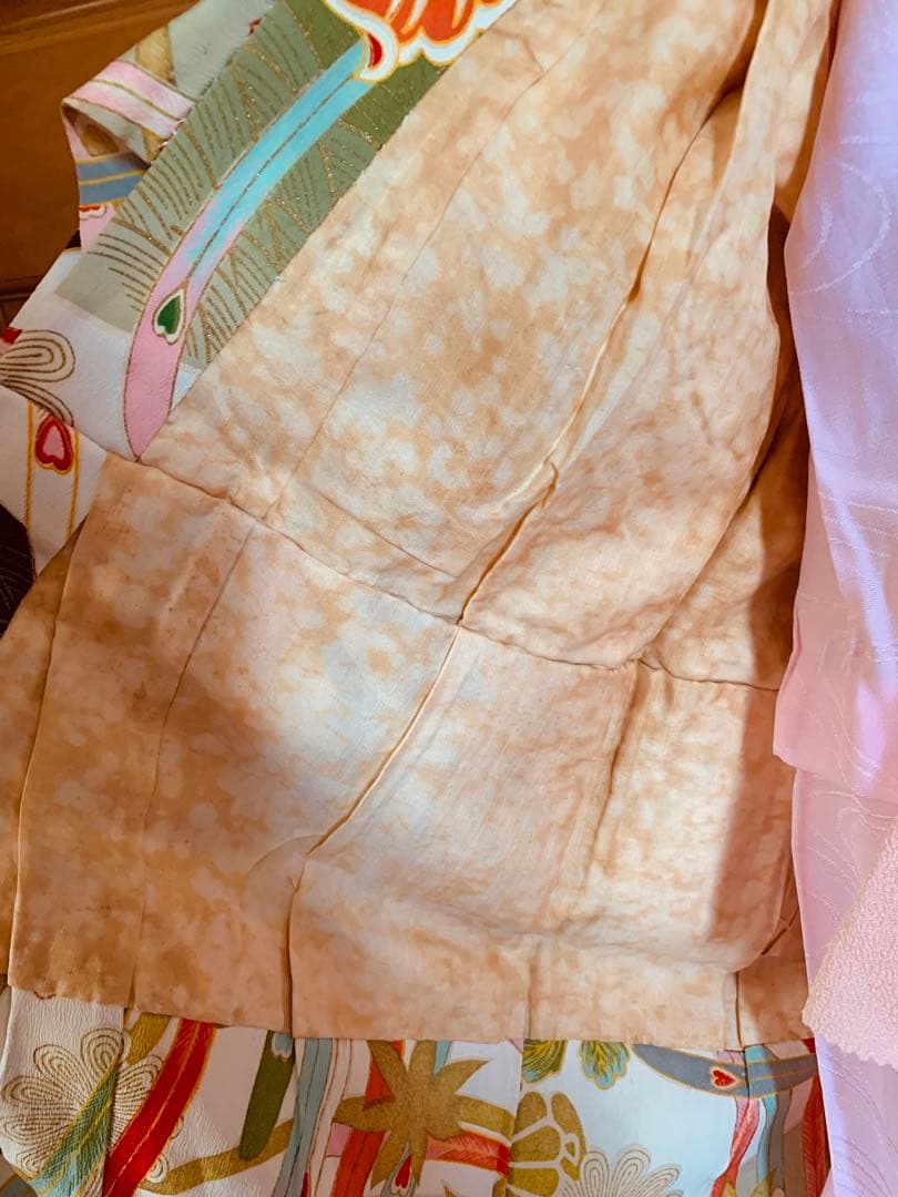 七五三　アンティーク　3歳の女の子の振り袖コーディネート　フルセット