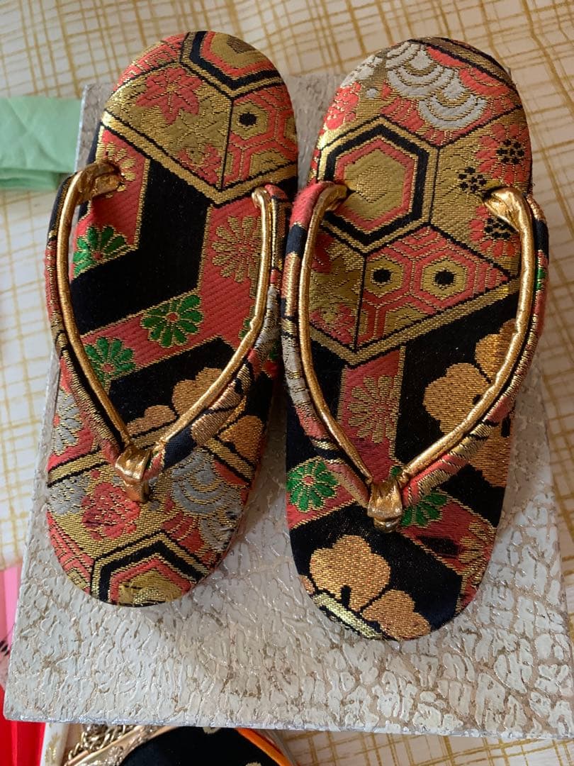 七五三　アンティーク　3歳の女の子の振り袖コーディネート　フルセット