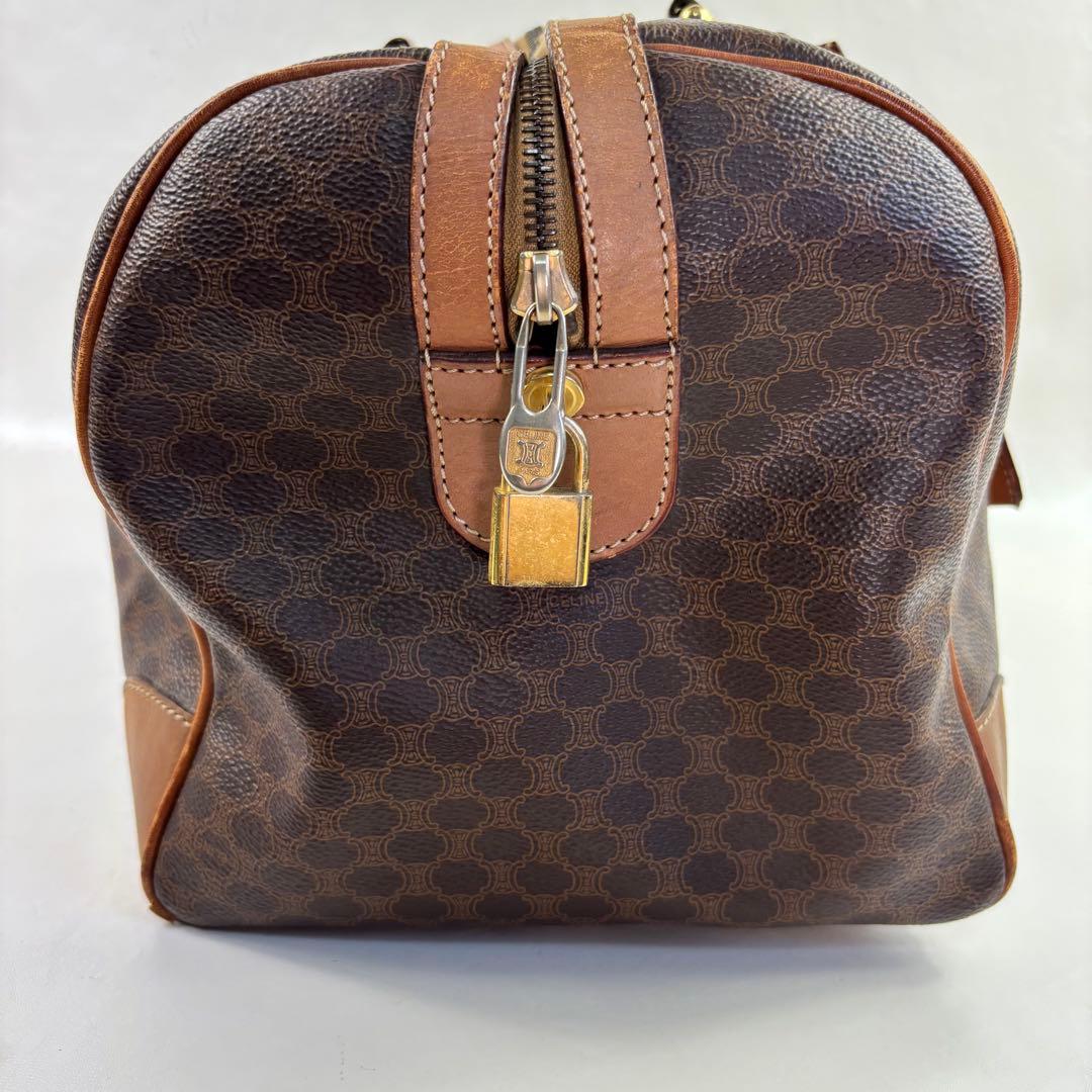 CELINE ブラウンレザーボストンバッグ