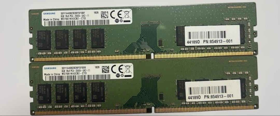 SAMSUNG DDR4 2666Vメモリー 16GB(8GB×2枚)