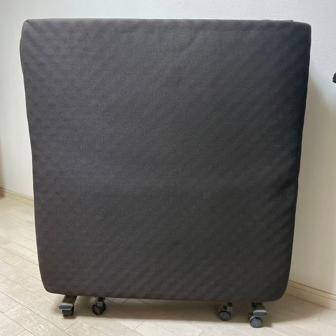 折りたたみベッド ダークブラウン メッシュ