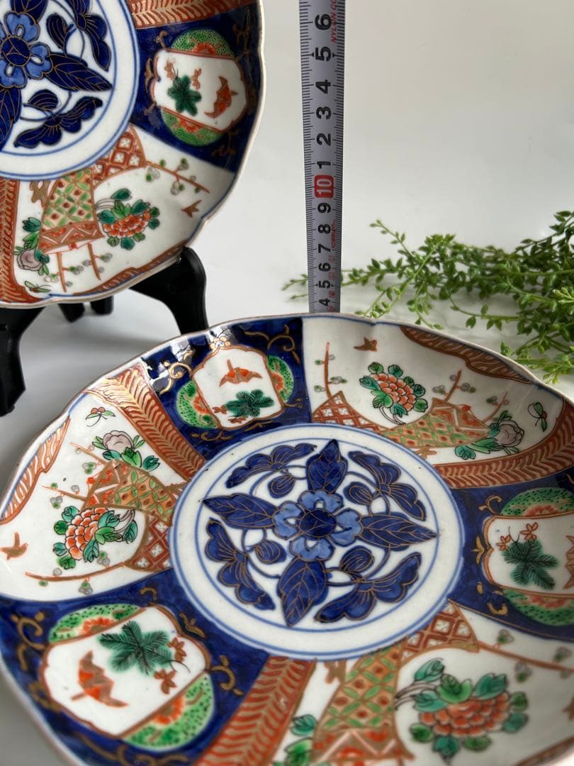 古伊万里 骨董 明治期 伊万里焼　花鳥文 皿　5枚セット