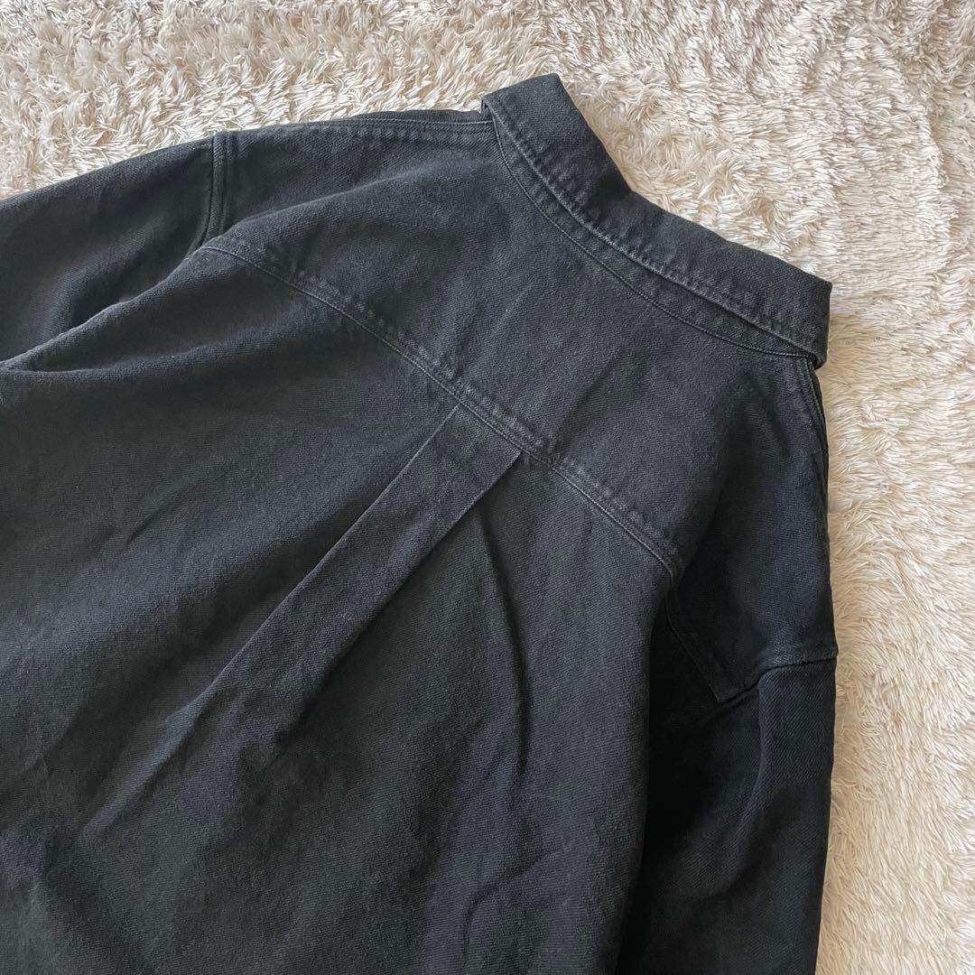 エムエイチエル MHL WORN LINEN COTTON DRILL M 黒