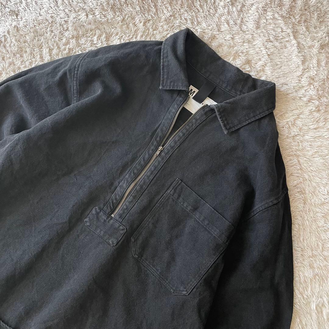 エムエイチエル MHL WORN LINEN COTTON DRILL M 黒