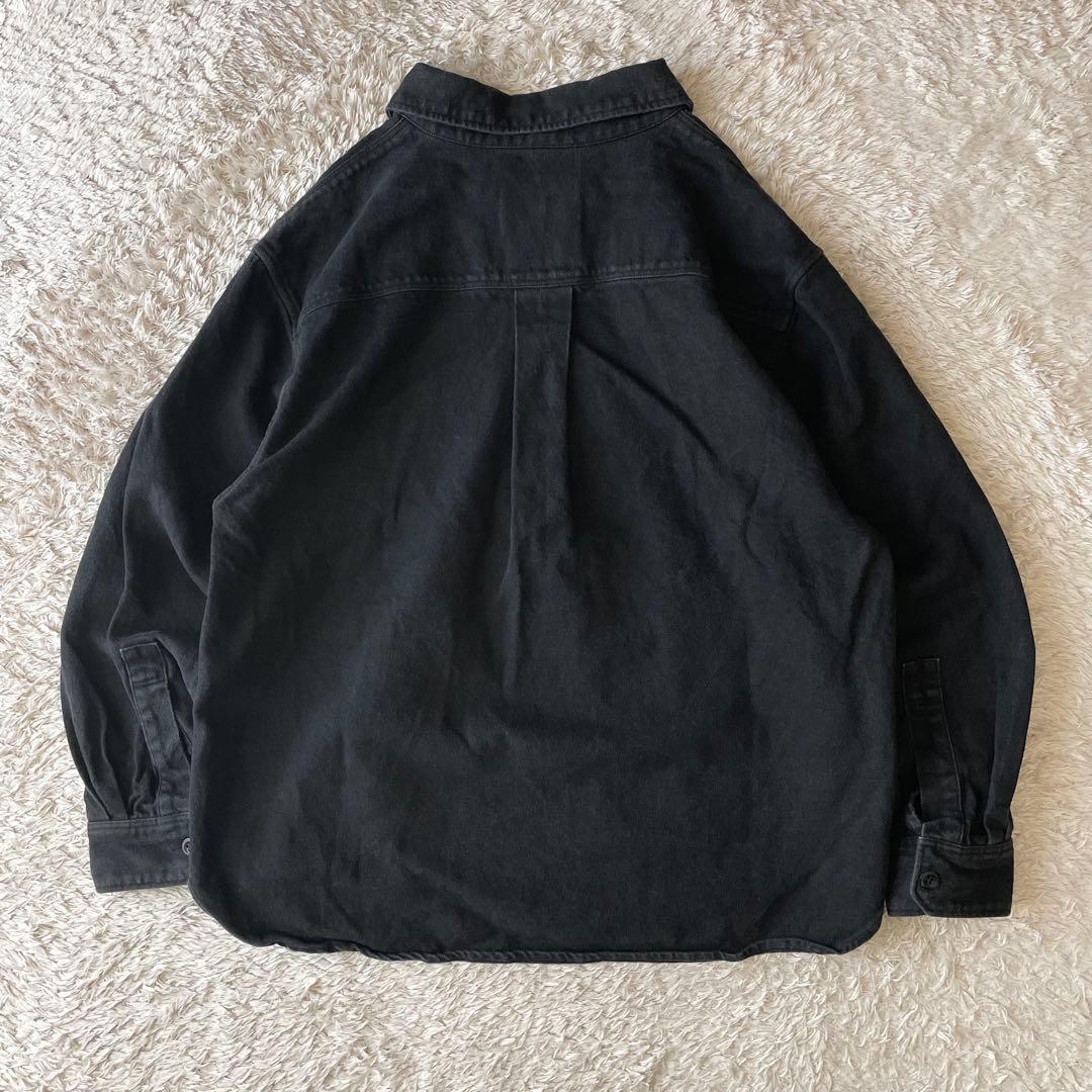 エムエイチエル MHL WORN LINEN COTTON DRILL M 黒