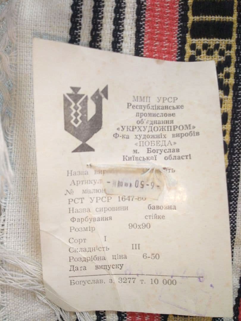 80年代製　製　タグ付き　新品未使用品　壁掛け　テーブルクロスなどに