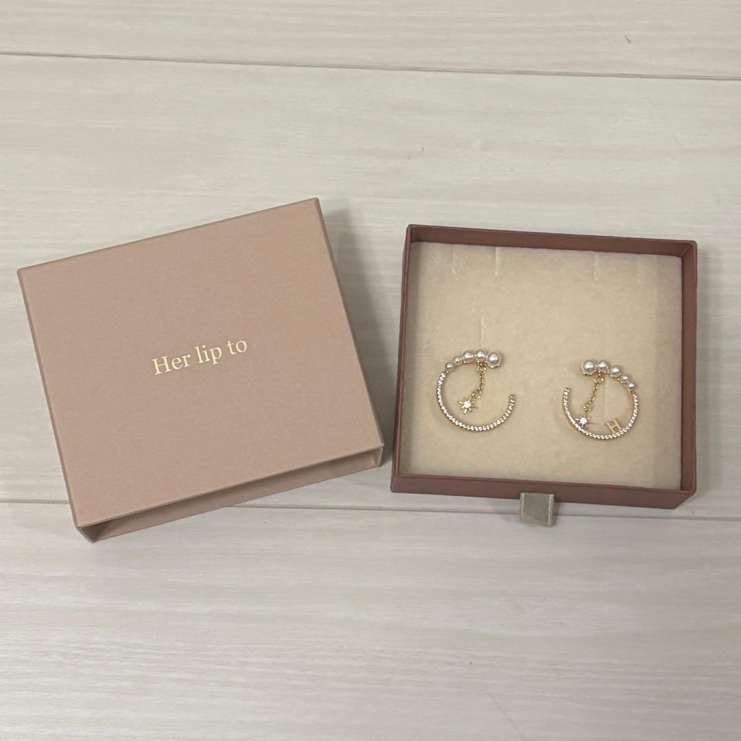 アクセサリー Luna Crystal Pearl Pierces