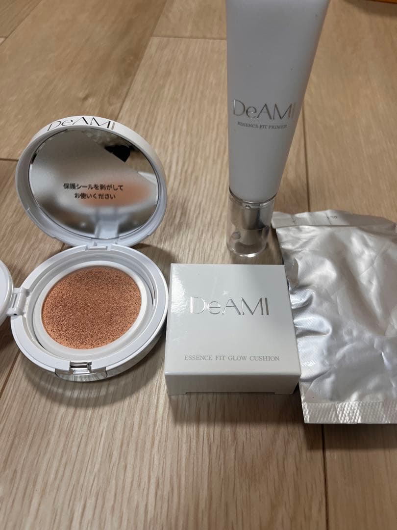 DeAMi クッションファンデーション、レフィル、化粧下地4点セット