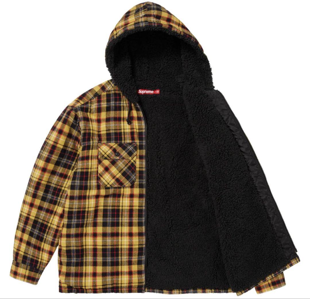 トップス Supreme Lined ZipUp Hooded Flannel Shirt