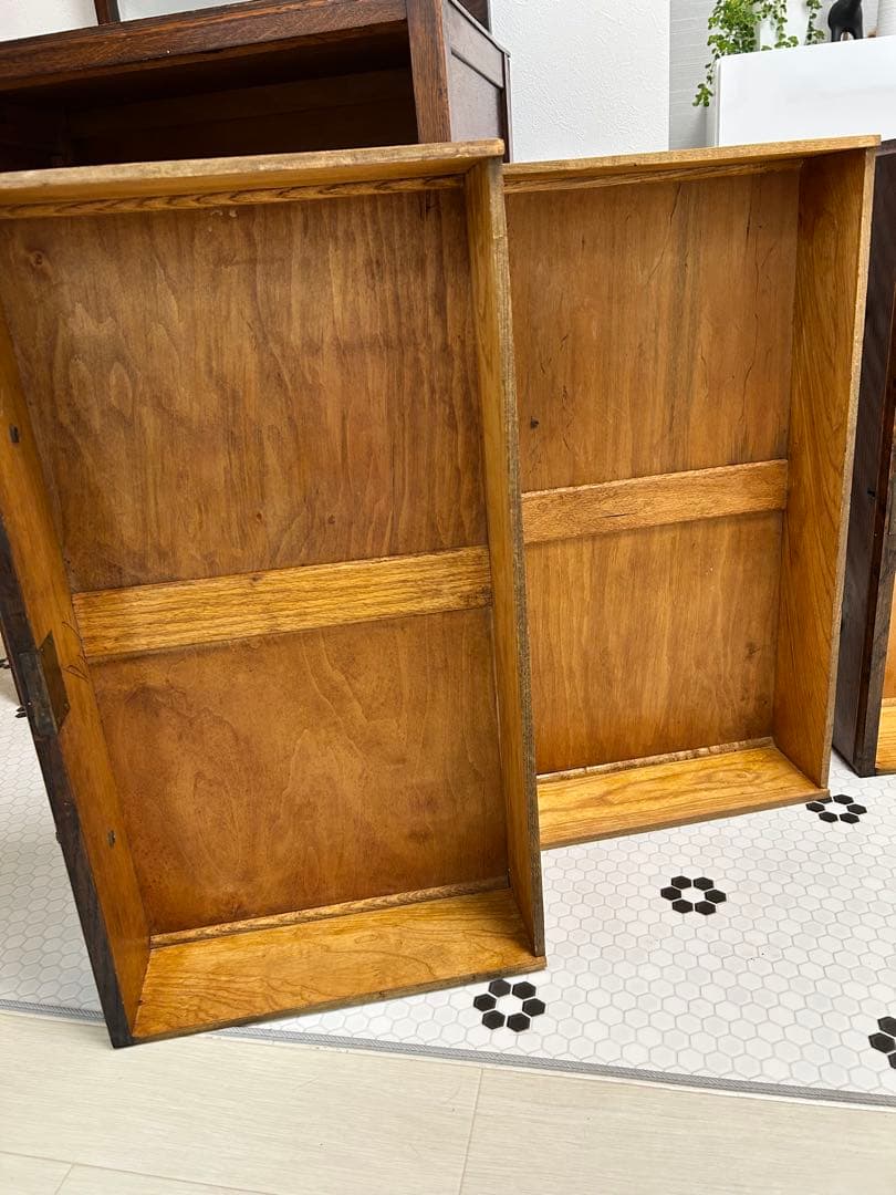 K＊イギリスアンティーク＊ミラー付ドレッサー/チェスト英国オーク材