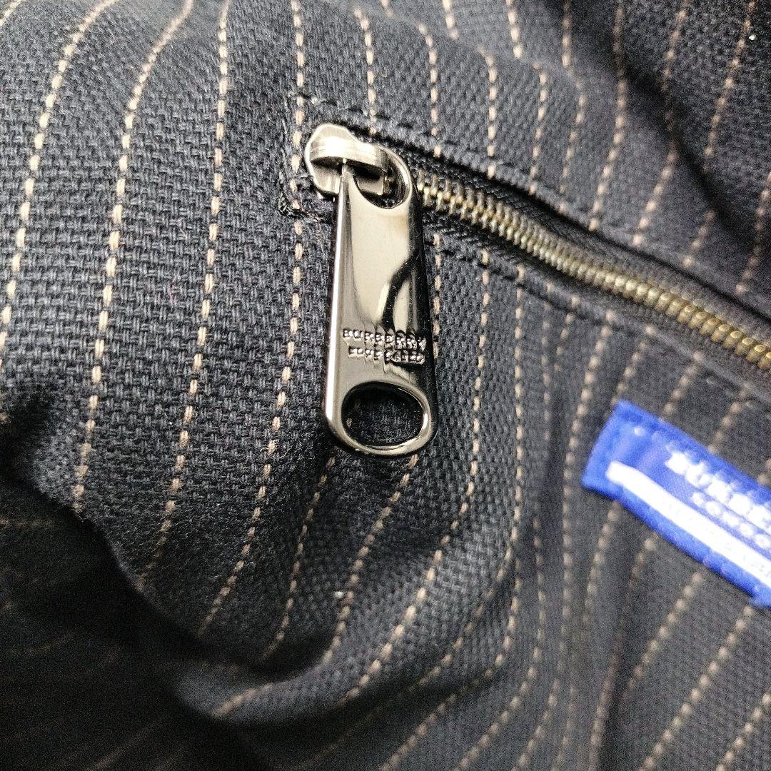 バーバリーブルーレーベル　トートバッグ　ホースロゴ　レザー　キャンバス　ブラック