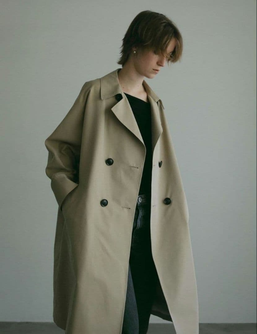 トレンチテントコート ネイビー