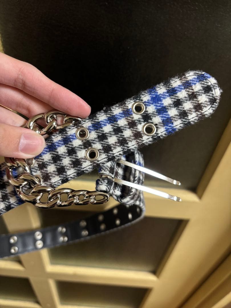 AFB FLANNEL CHECK BELT ベルト ストリート