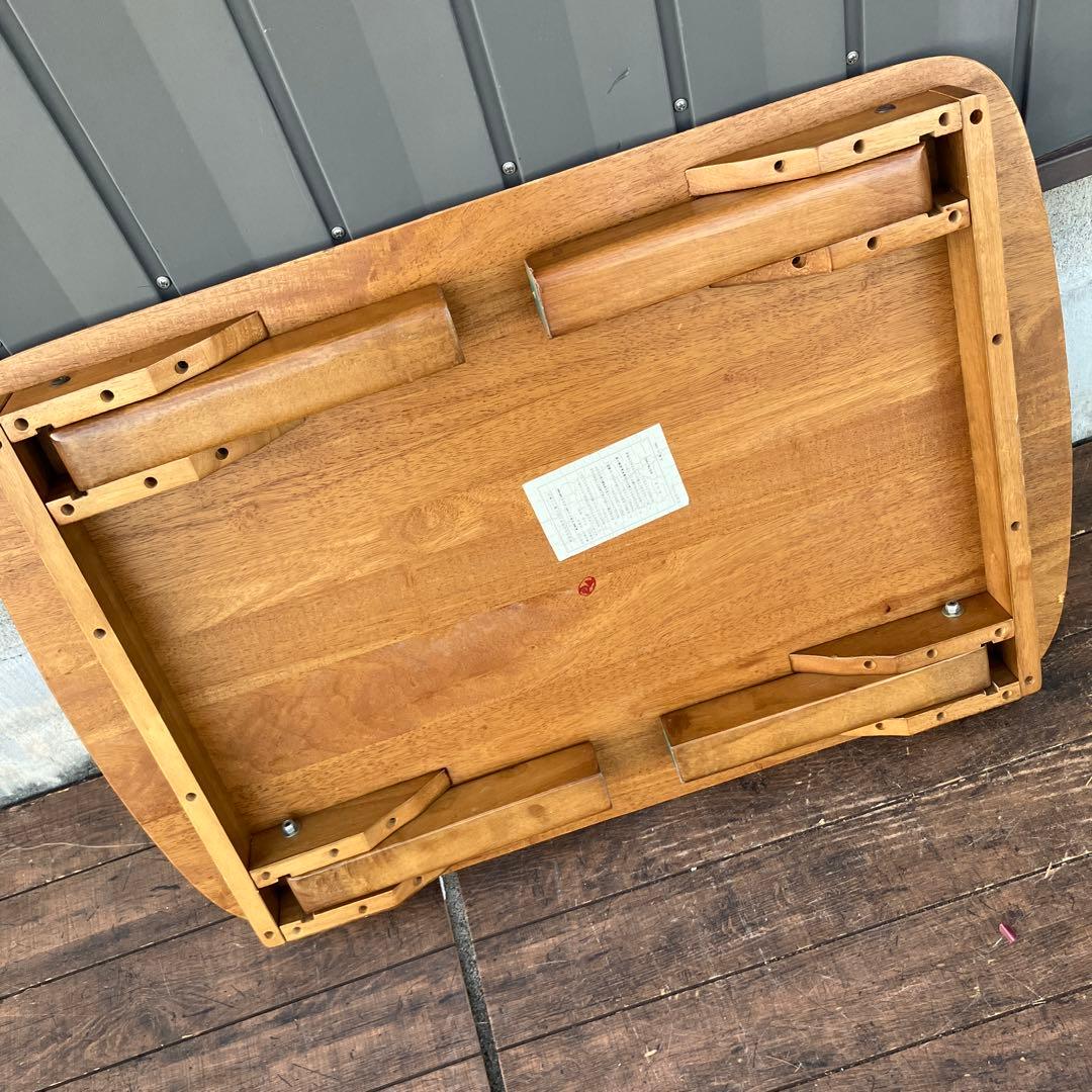 E-2 天然木製 折りたたみローテーブル ちゃぶ台 座卓 センターテーブル