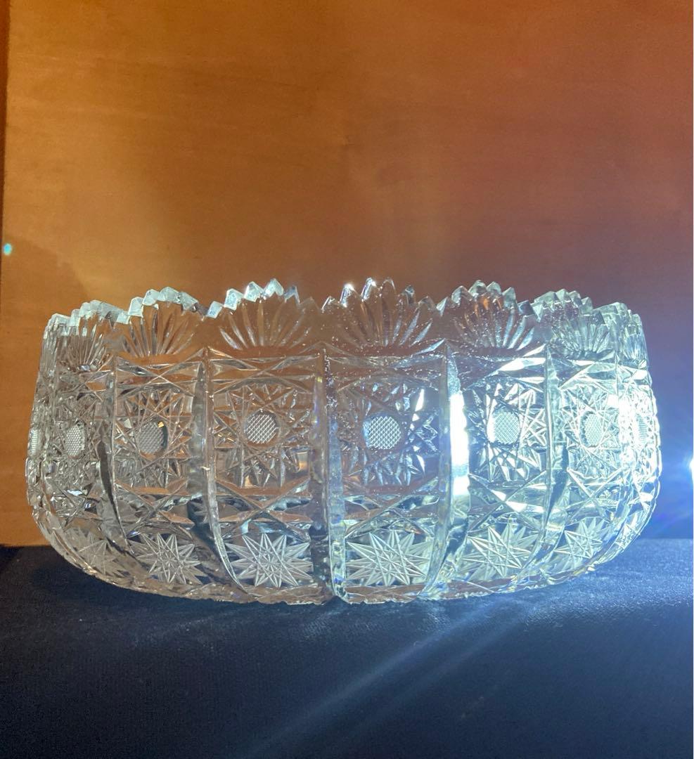 特大 クリスタルボウルLAUSITZERドイツ磁器BLEIKRISTALL24%