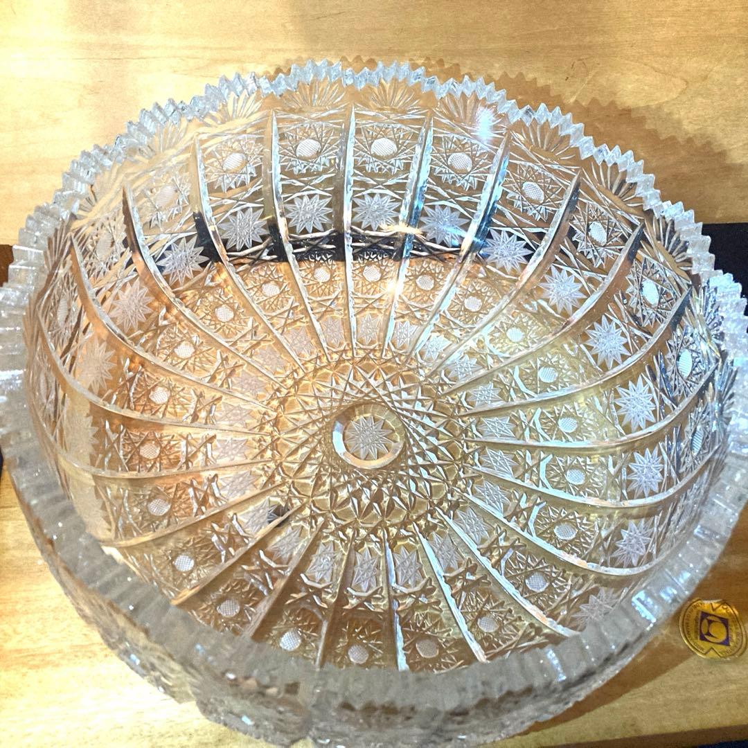 特大 クリスタルボウルLAUSITZERドイツ磁器BLEIKRISTALL24%