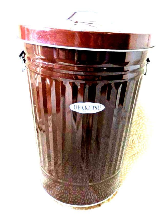 OBAKETISE ストライプデザイン ごみ箱 蓋付き3個セット(42リットル)