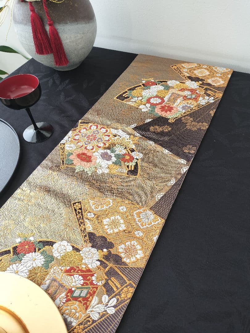 A962★逸品‼️全通帯‼️ひな祭り‼️テーブルランナー2m13cm