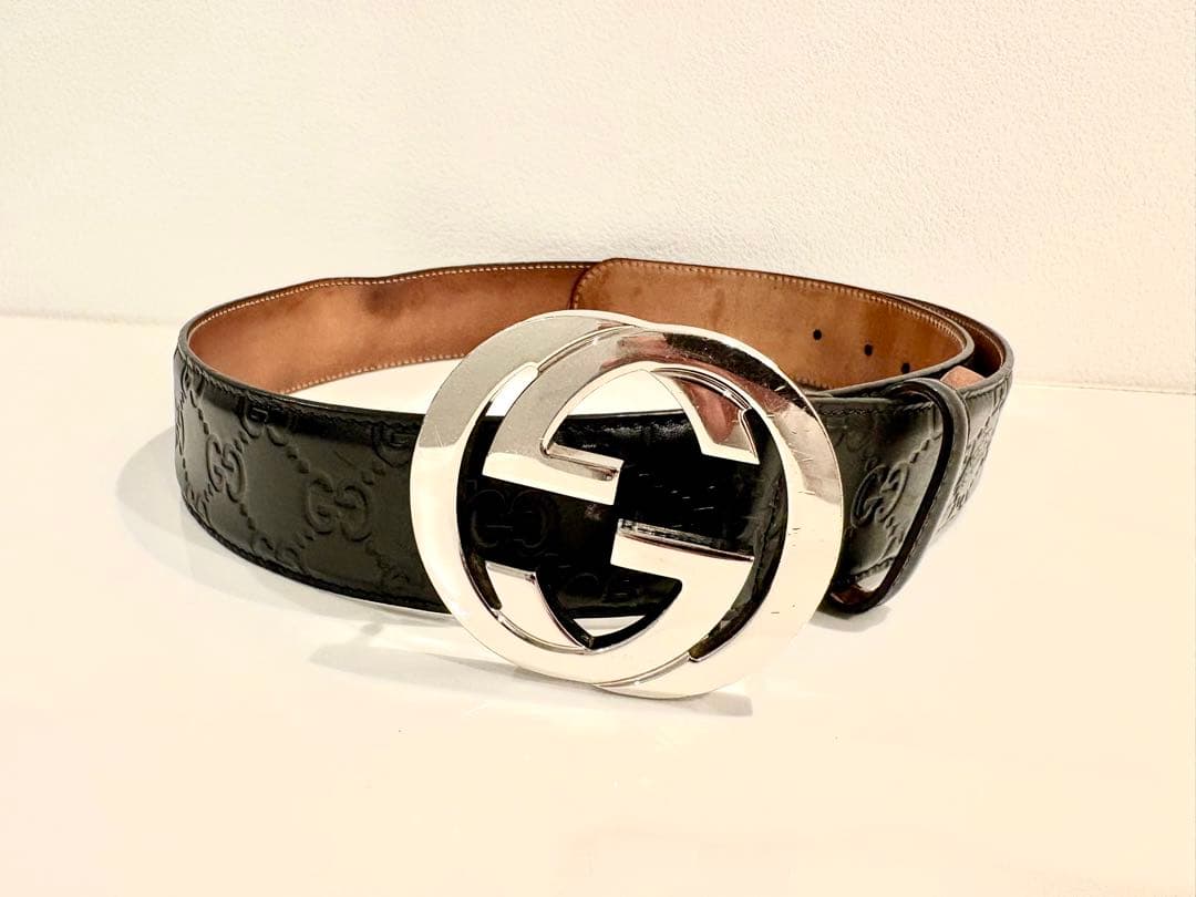 12/28まで限定値引き　GUCCI ダブルGベルト　グッチ希少バックル