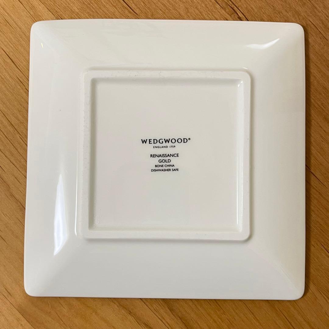新品！ウェッジウッド　ルネッサンス ゴールド スクエア トレイ　2枚セット
