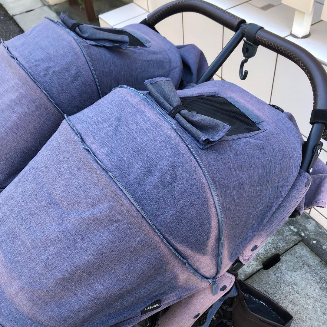 エアバギー ココダブル フロムバースEX 双子ベビーカー ブルー