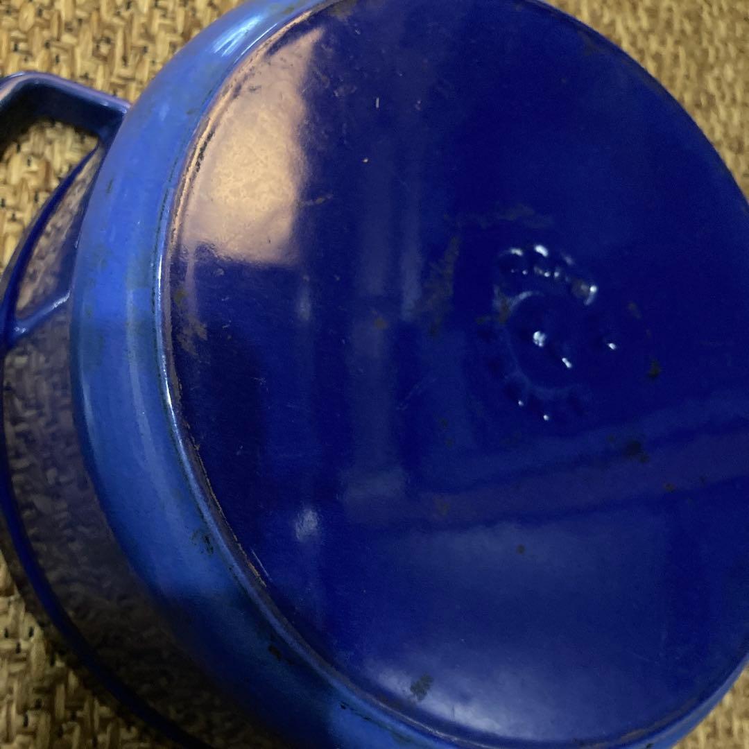 STAUB 鋳鉄 2000年代ヴィンテージ両手鍋 ロイヤルブルー限定色24cm