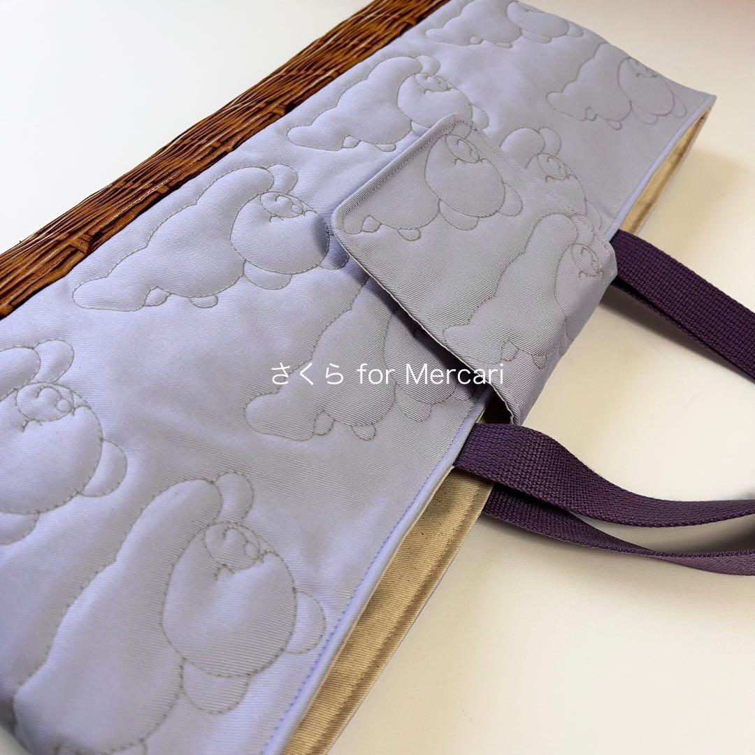 ピアニカケース くまさん刺繍キルト ハンドメイド 男の子