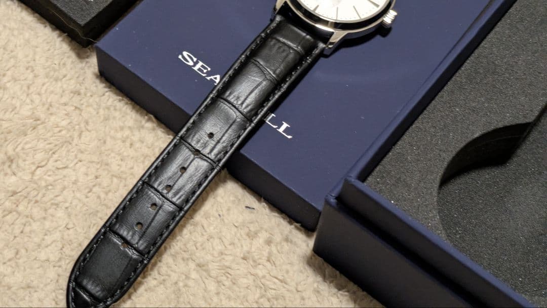 値引中！ SEAGULL 6075 ほぼ新品！自動巻 スモセコ サファイア！